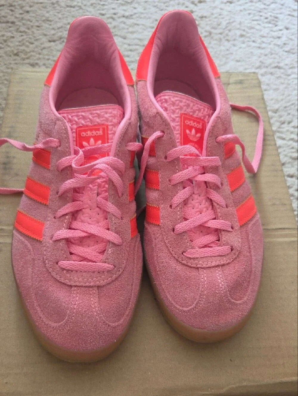 adidas Gazelle Women's Pink with Bright Coral Stripes Sneakers